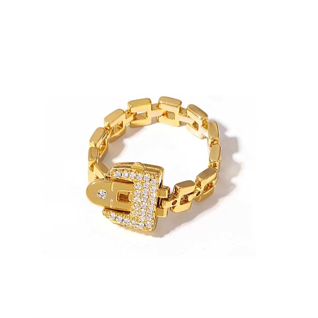 Tamar Belted Chain Ring and Bracelet
