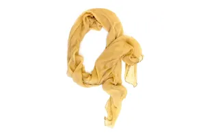 Tan - Beige Chiffon Beaded Dupatta - Scarf