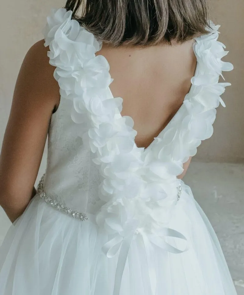 Teter Warm Girls Communion Off White Dress DS03