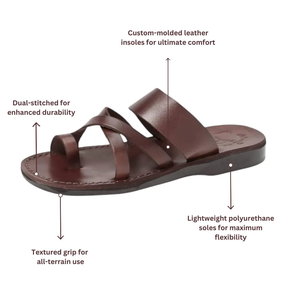 The Good Shepherd - Leather Toe Loop Sandal | Brown