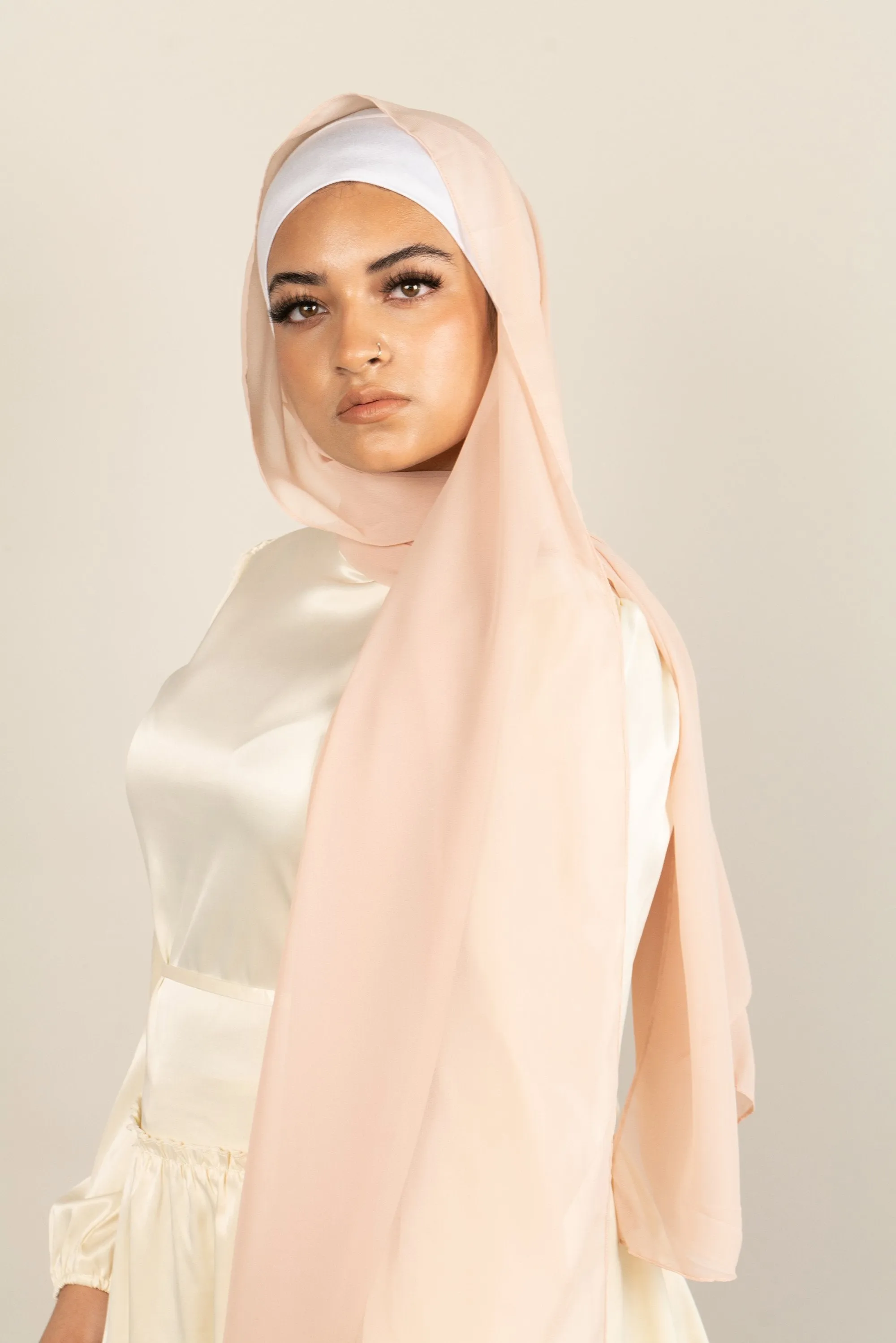 TOASTED VANILLA Georgette Chiffon Scarf