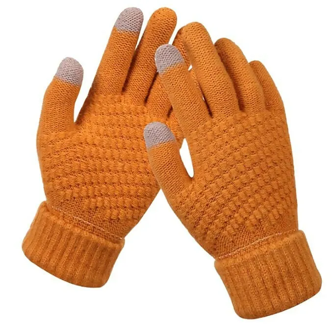 Tomorrow Winter Touchscreen Gloves Unisex Wool Knit, Warm & Stylish (MultiColours)