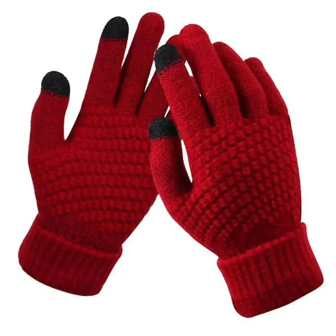 Tomorrow Winter Touchscreen Gloves Unisex Wool Knit, Warm & Stylish (MultiColours)