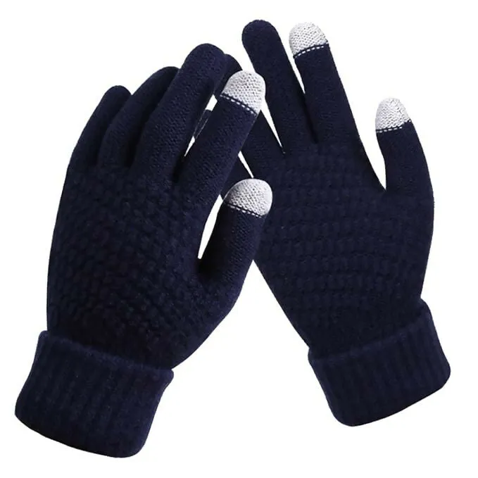 Tomorrow Winter Touchscreen Gloves Unisex Wool Knit, Warm & Stylish (MultiColours)