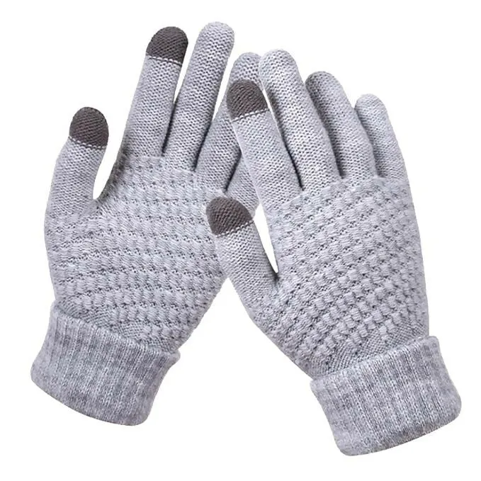 Tomorrow Winter Touchscreen Gloves Unisex Wool Knit, Warm & Stylish (MultiColours)
