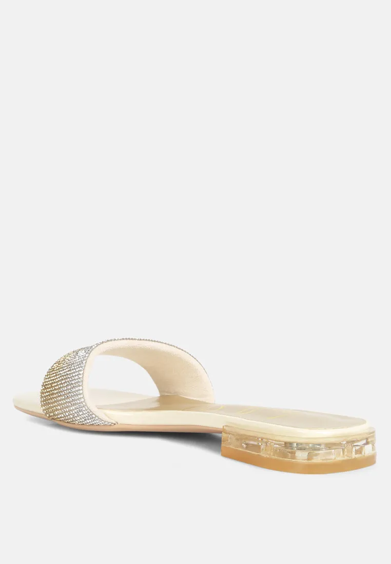 Top Flirt Rhinestone Slip On Sandals By Ruw