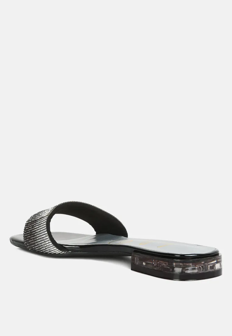 Top Flirt Rhinestone Slip On Sandals By Ruw