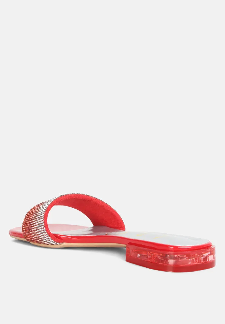 Top Flirt Rhinestone Slip On Sandals By Ruw