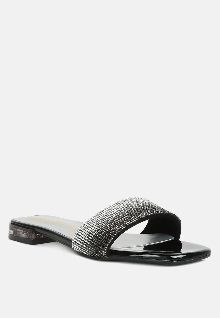 Top Flirt Rhinestone Slip On Sandals By Ruw