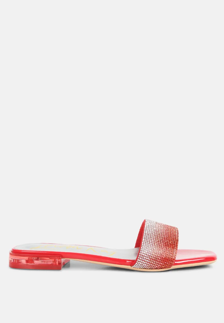 Top Flirt Rhinestone Slip On Sandals By Ruw