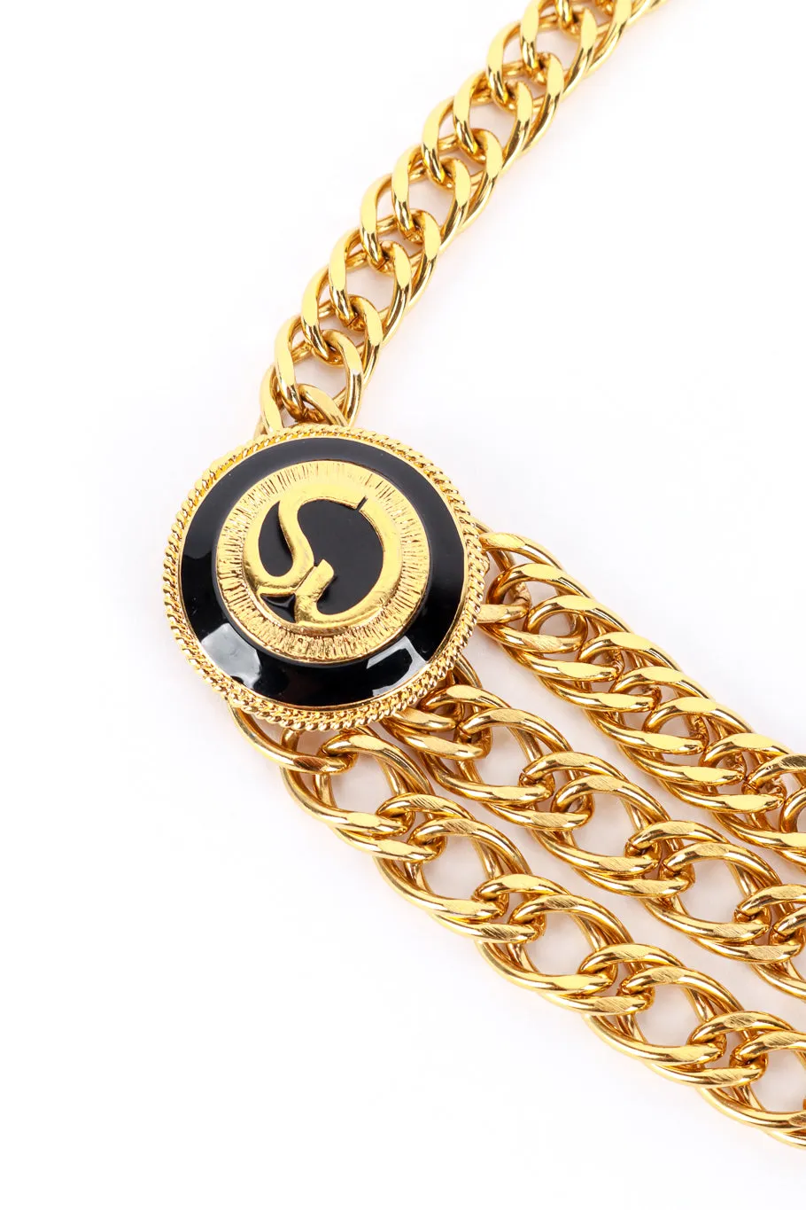 Triple-Strand Chain Logo Belt