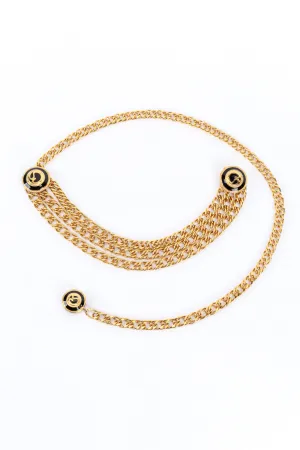 Triple-Strand Chain Logo Belt
