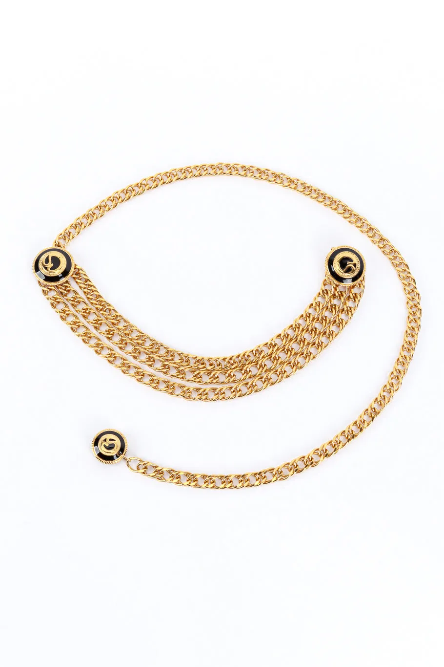 Triple-Strand Chain Logo Belt