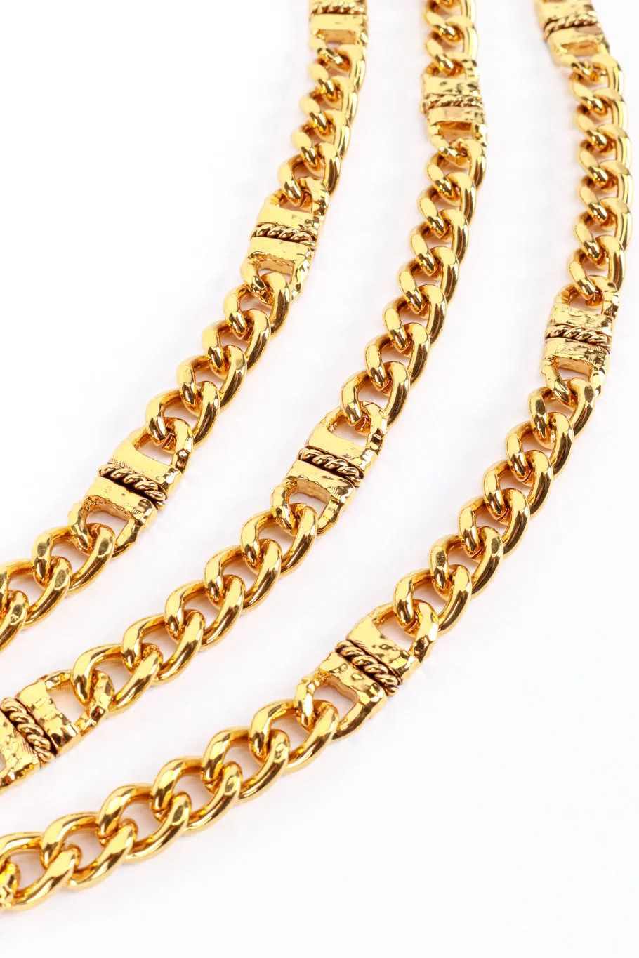 Triple-Strand Hammered Curb Chain Belt