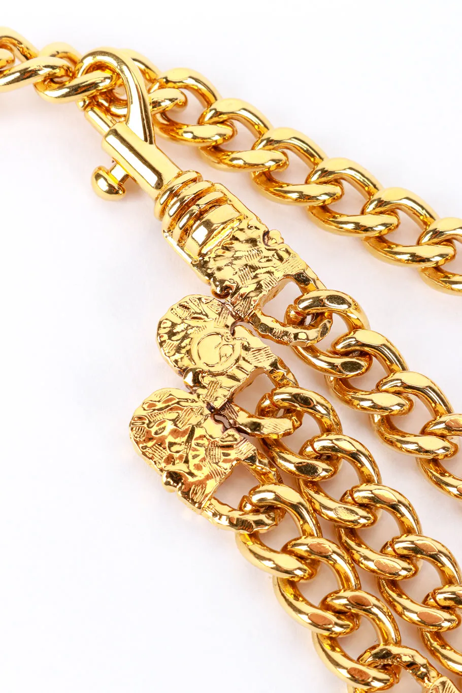 Triple-Strand Hammered Curb Chain Belt