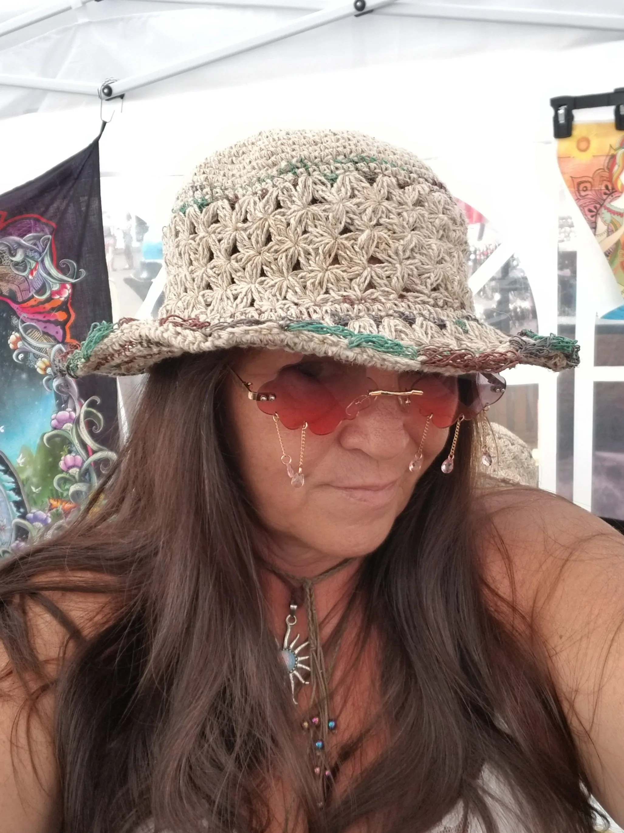 Tropic Wired Brim Crochet Hat