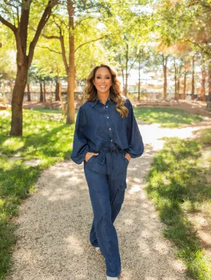 Urban Chic Denim Wide-Leg Pant