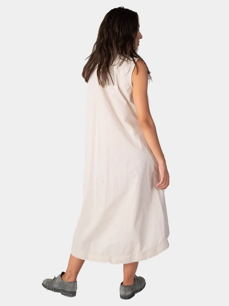 V-Neck Sleeveless Organic Cotton Midi Dress