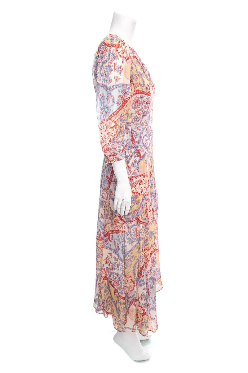 Veronica Beard Multicolor Paisley Floral One Shoulder Dress SZ 6 NWT