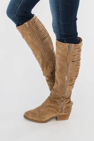 Very G Strips Galore Boots- Taupe