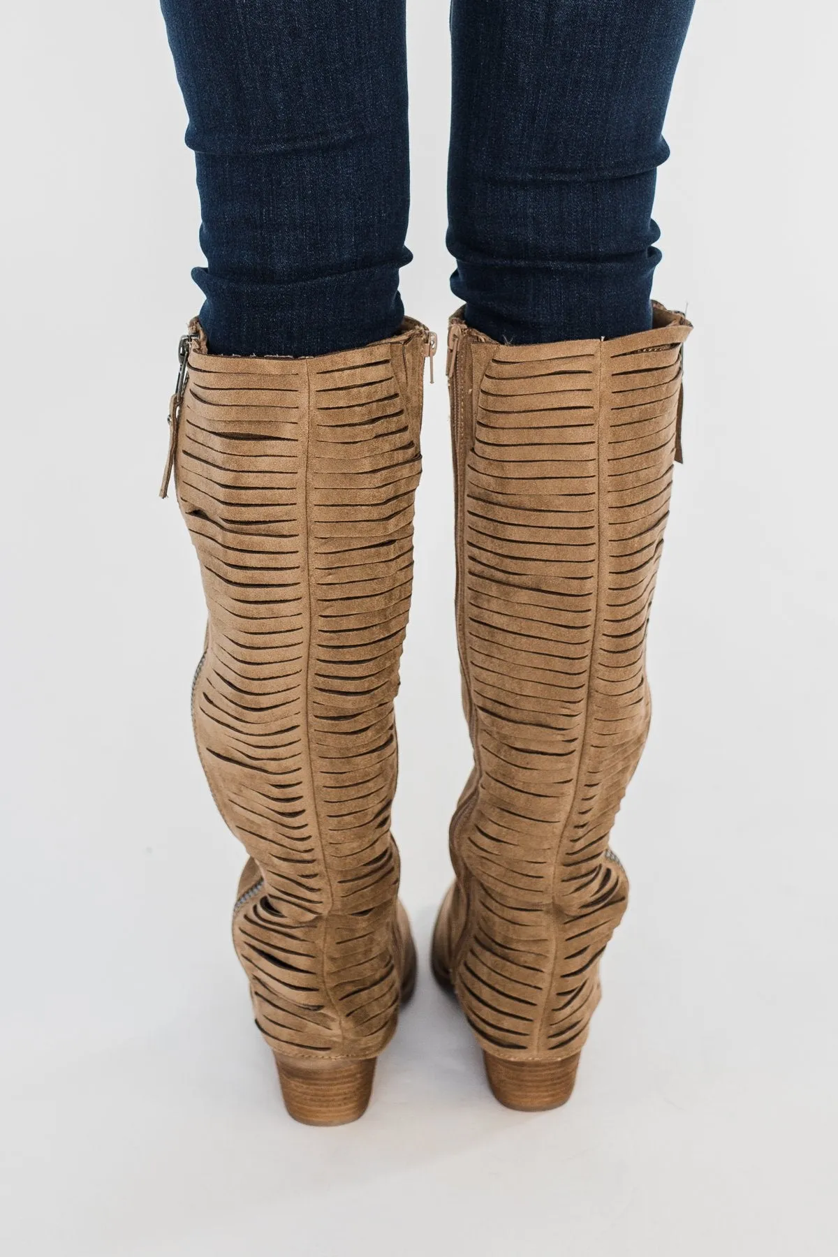 Very G Strips Galore Boots- Taupe