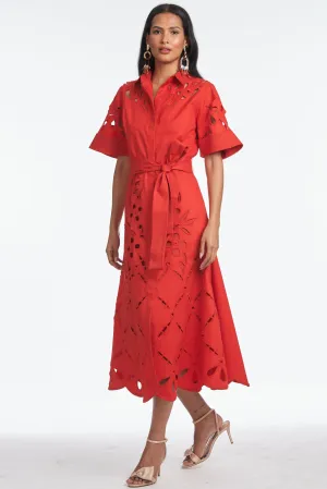VINCENZA DRESS - CHERRY