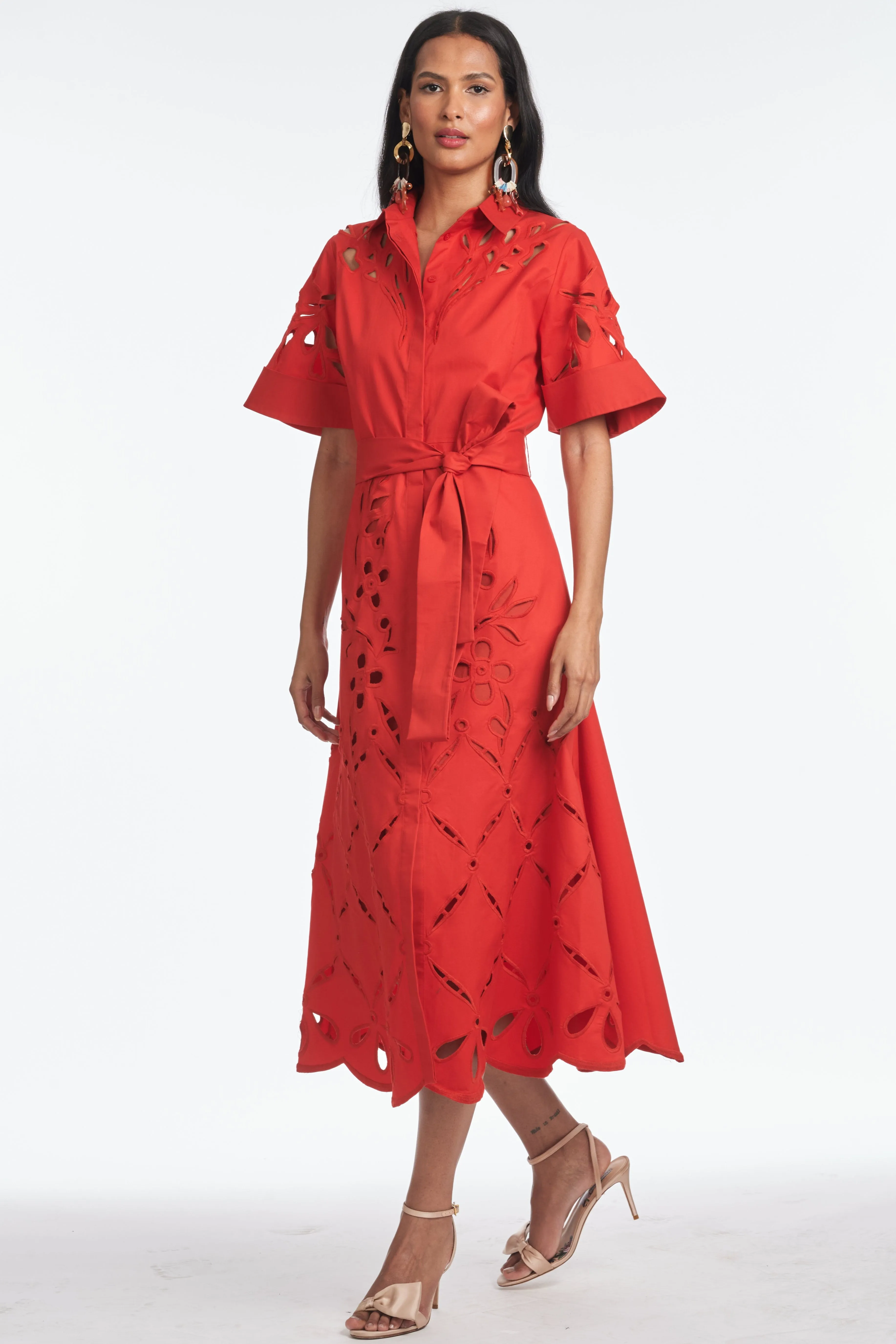 VINCENZA DRESS - CHERRY