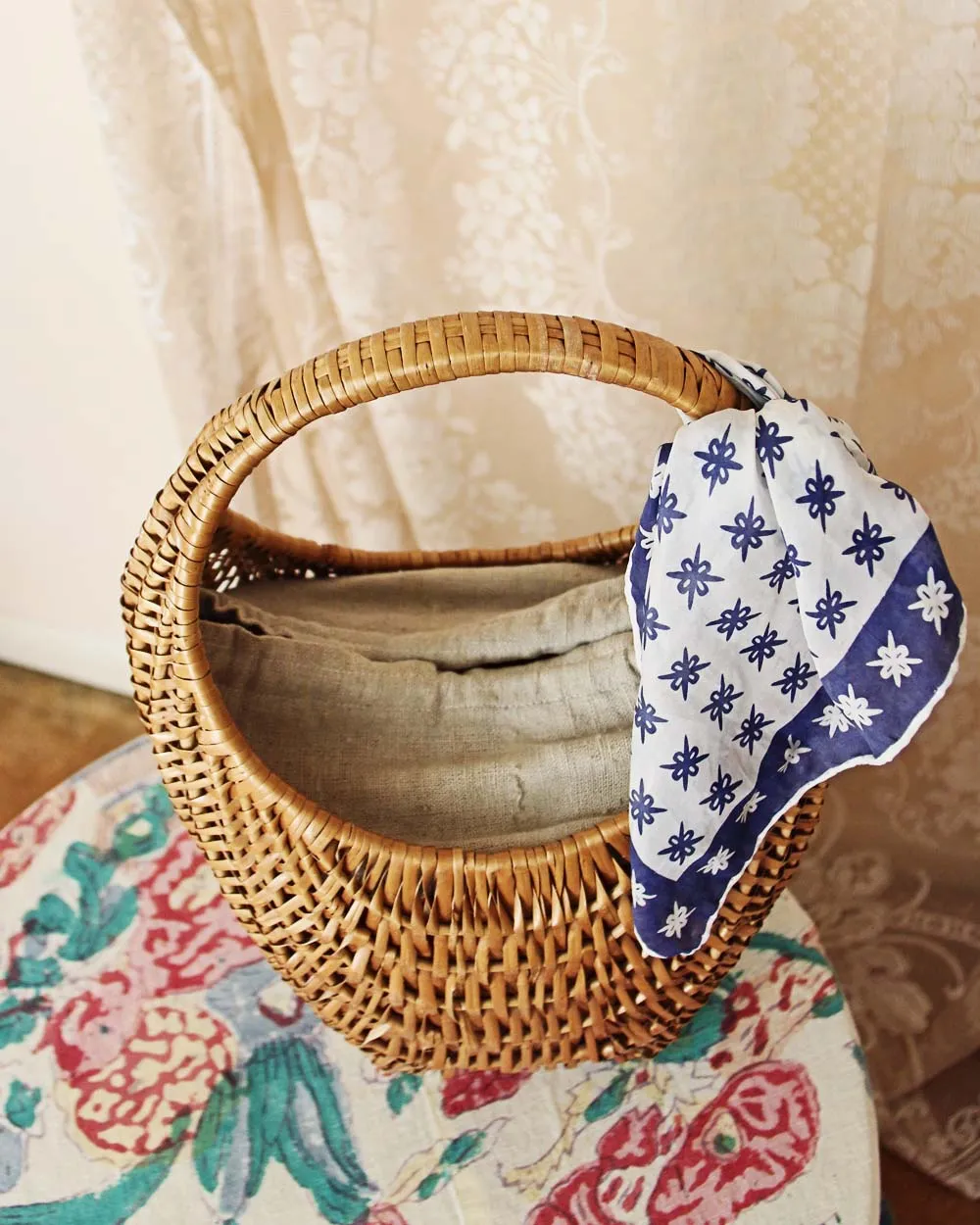 Vintage French Market Bag