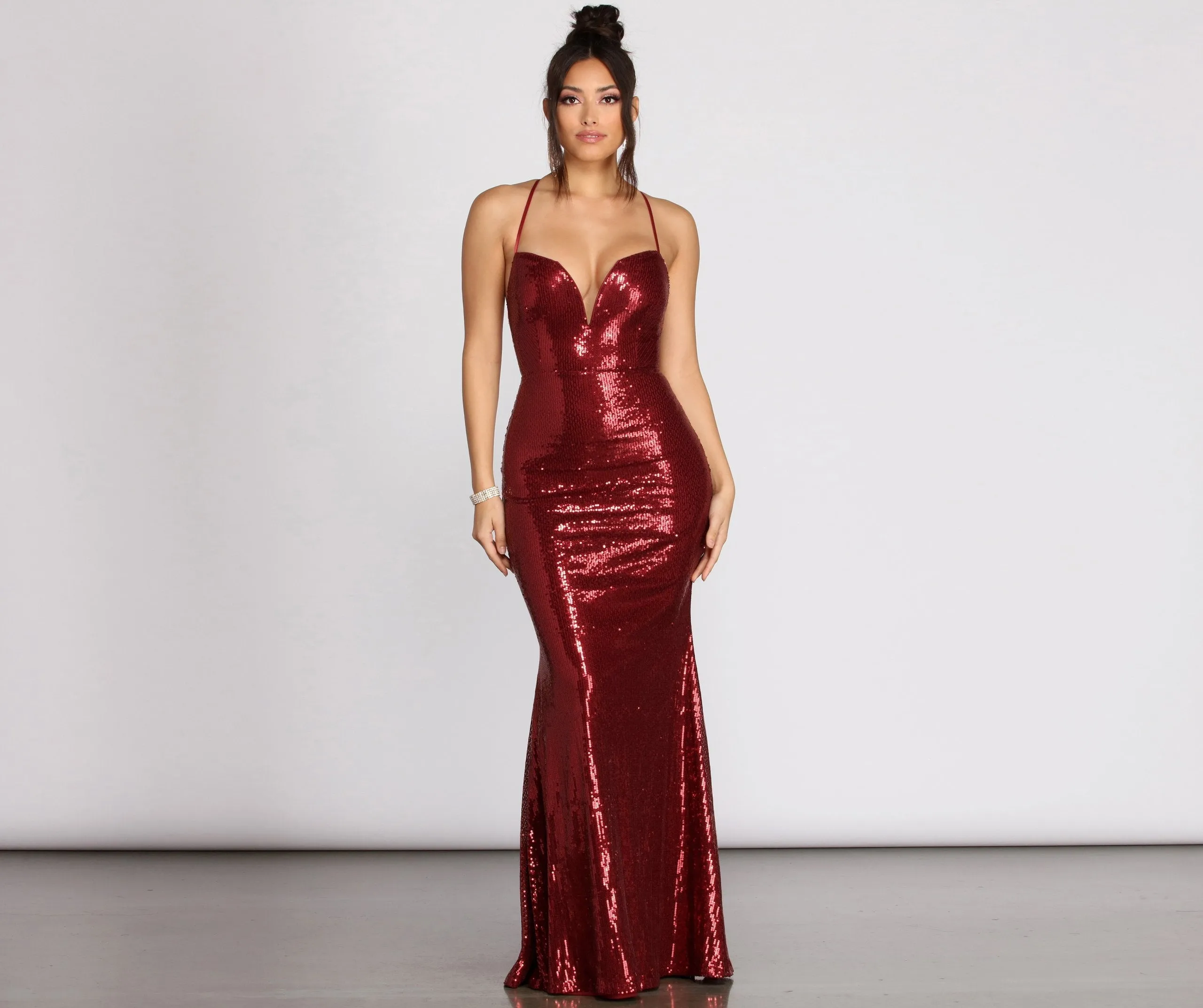 Viva Formal Stylish Sequin Mermaid Dress