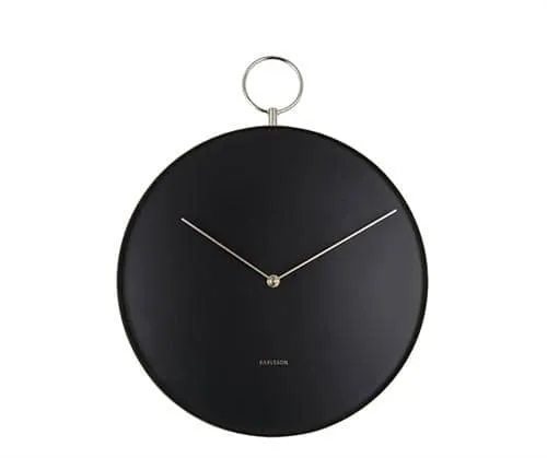 Wall Clock Hook Metal Black