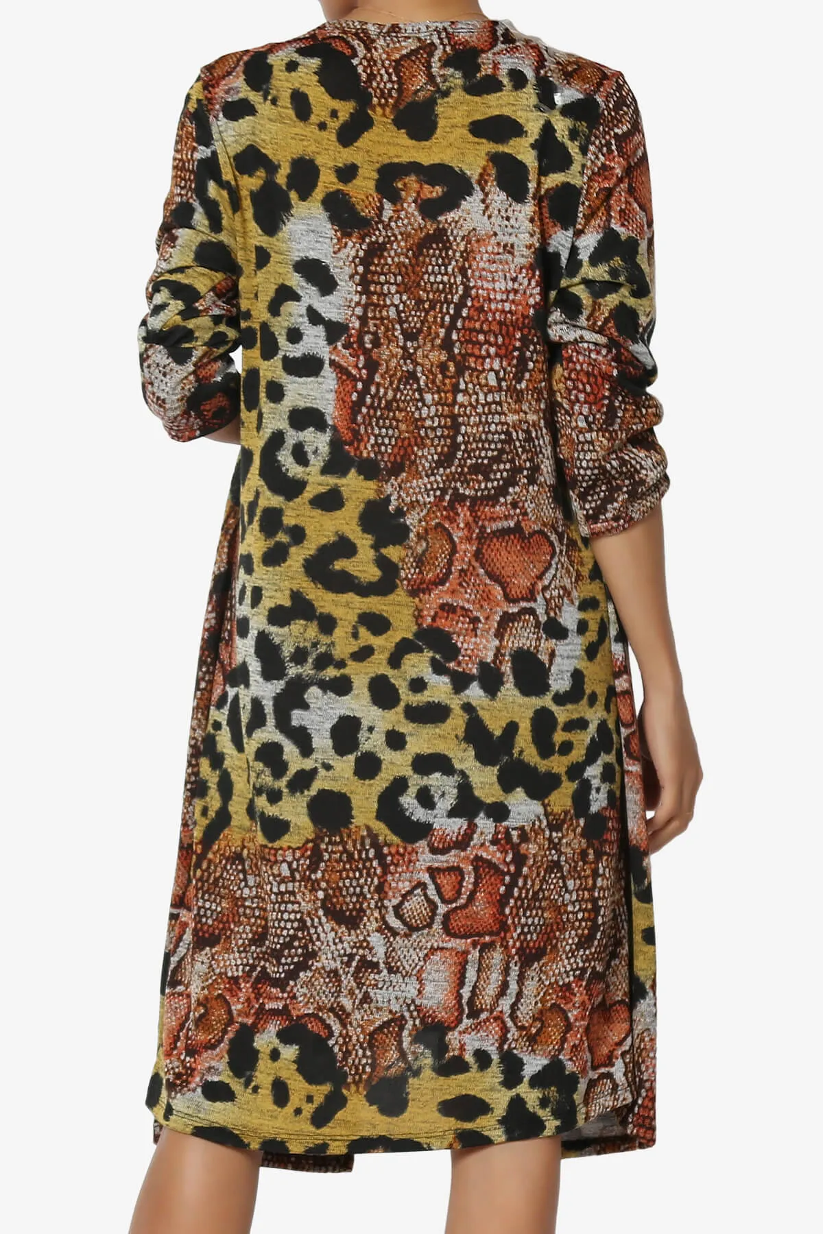 Wanda Missy Printed Draped Front Twofer Midi Dress