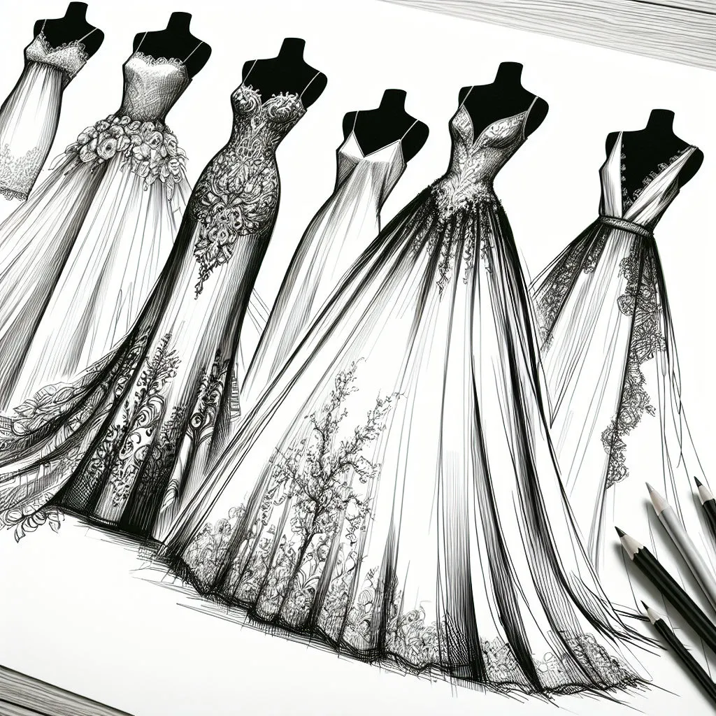 wedding dresses and night dresses