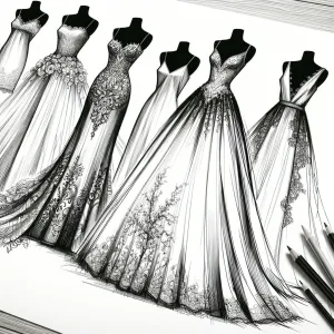 wedding dresses and night dresses