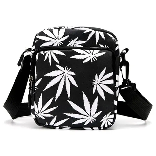 White Ganja Leaf Festival Messenger Bag, Dressing Up For Summer Festival Concerts