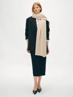 White   Warren - Cashmere Travel Wrap -Natural Heather