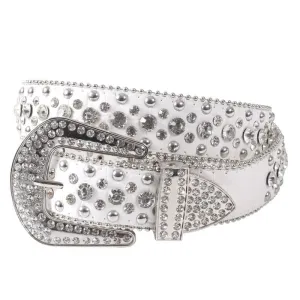 White Y2K Belt
