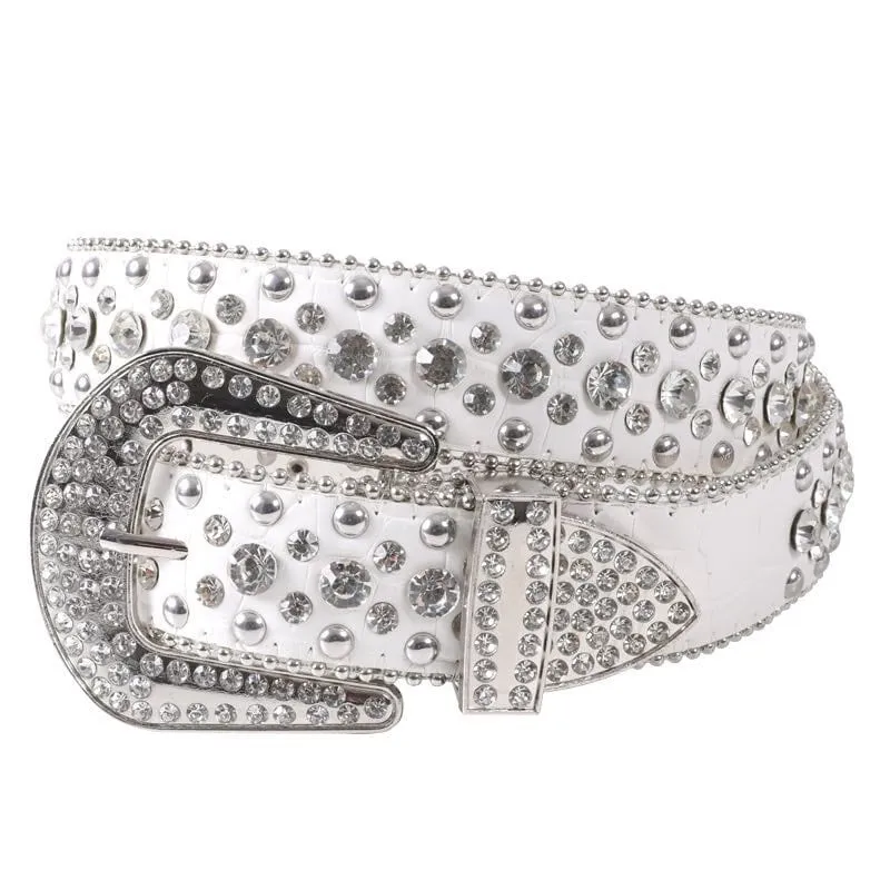 White Y2K Belt