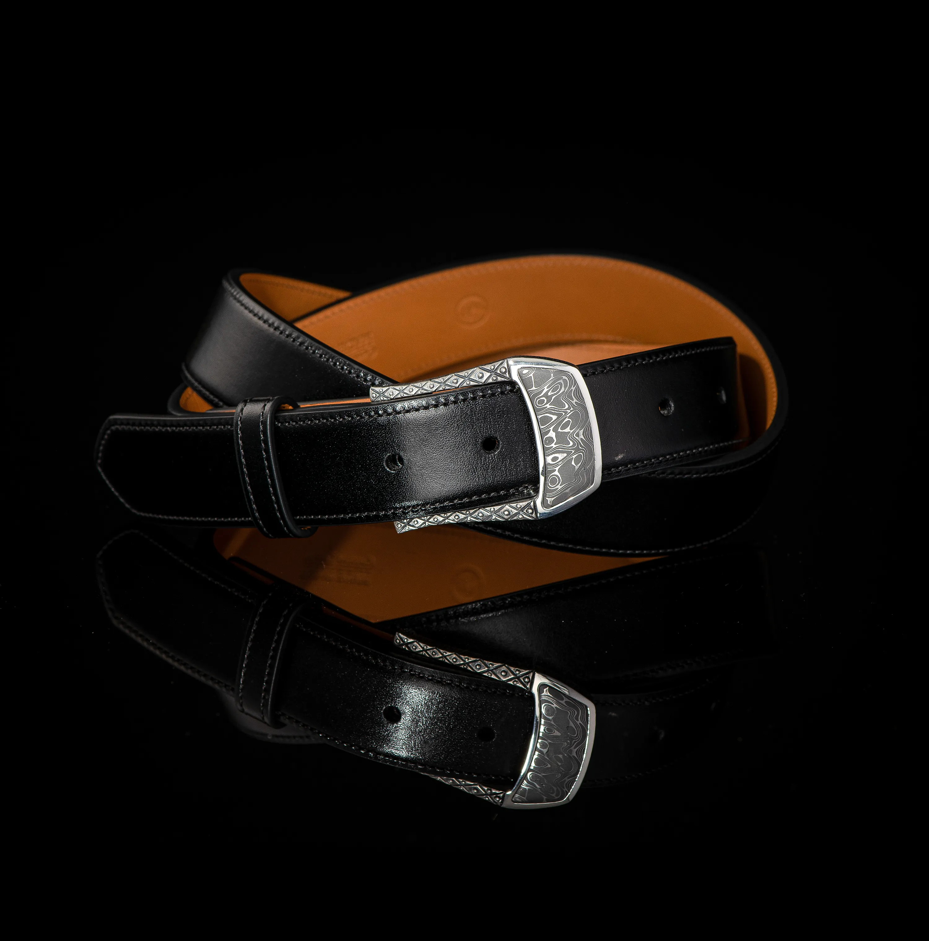 William Henry Damascus Belt Buckle