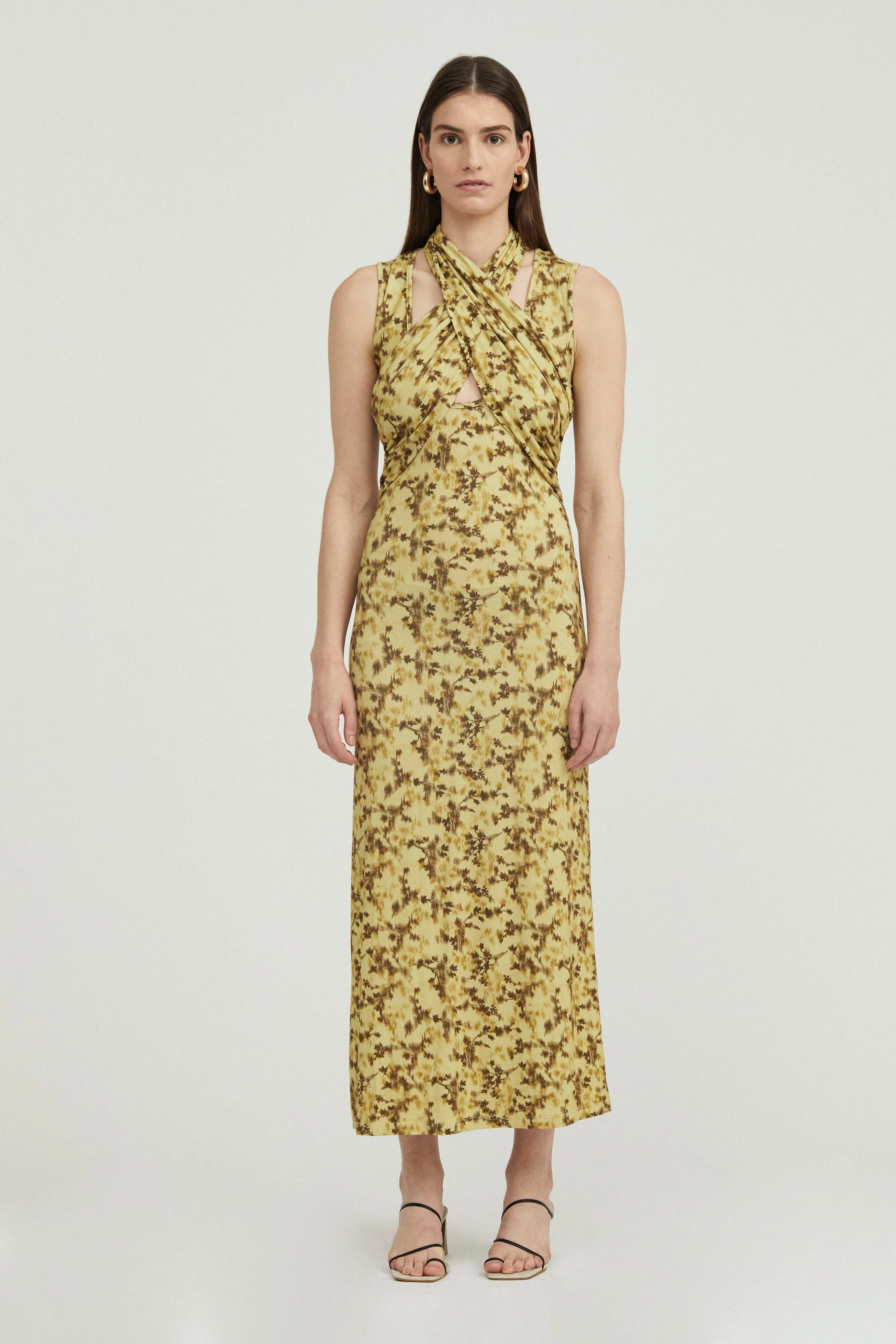 WISTERIA WRAP NECK TANK DRESS | WISTERIA