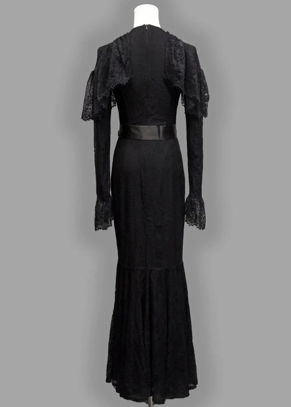 Witchwood Borden Lace Mermaid Maxi Dress Black