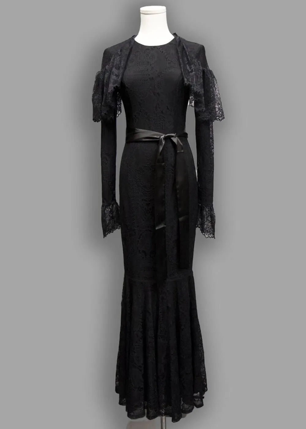 Witchwood Borden Lace Mermaid Maxi Dress Black
