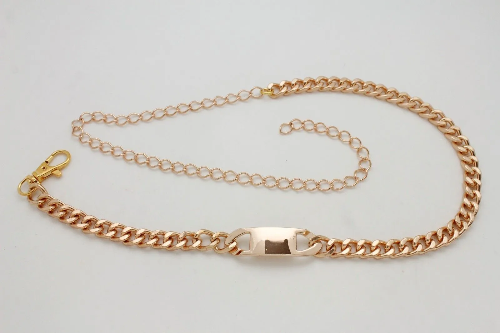Women Gold Metal Chain Links Fashion Classy Charm Buckle Belt