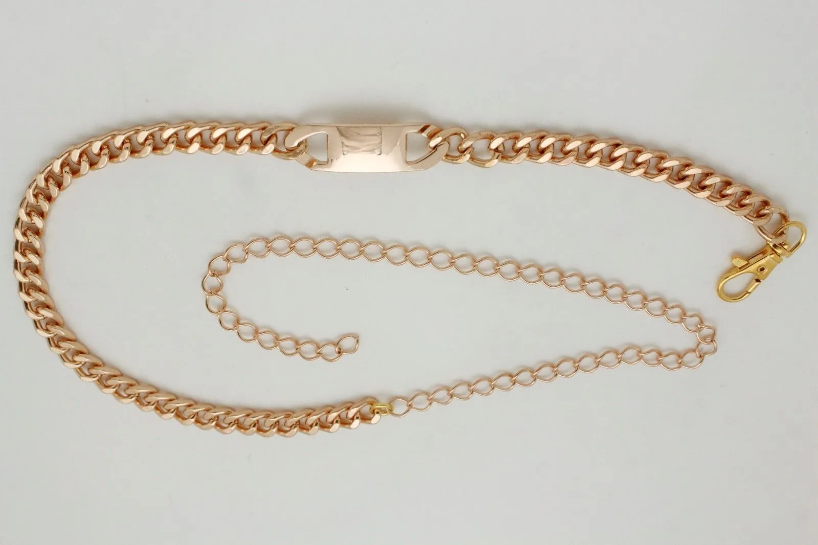 Women Gold Metal Chain Links Fashion Classy Charm Buckle Belt
