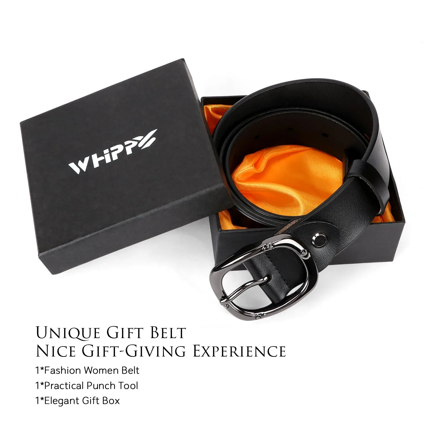 Women Leather Belt for Jeans Pants Dresses Black Ladies Waist Belt With Pin Buckle