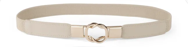Women Retro Elastic Stretchy Metal Buckle Skinny Waist Cinch Belt 1Inch Wide JASGOOD