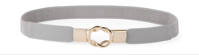 Women Retro Elastic Stretchy Metal Buckle Skinny Waist Cinch Belt 1Inch Wide JASGOOD