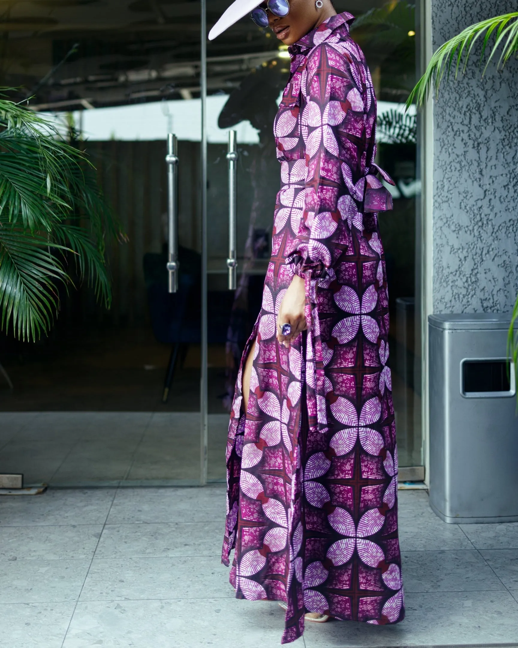 Women's Casual Print Long Sleeve Maxi Dress