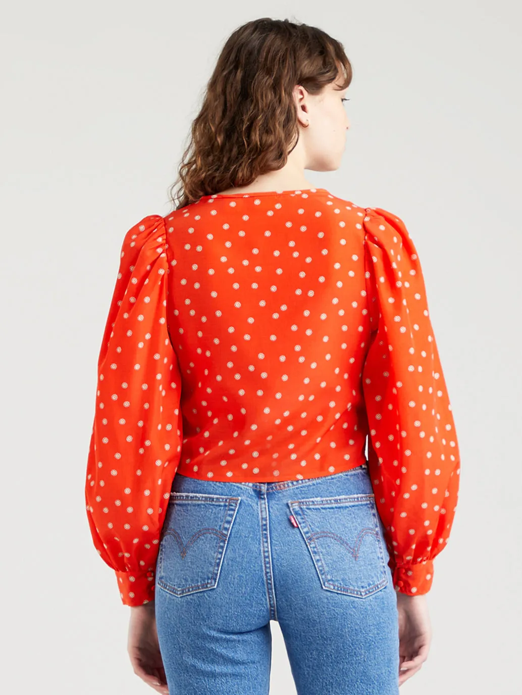 Women's Floral Print V Neck Top