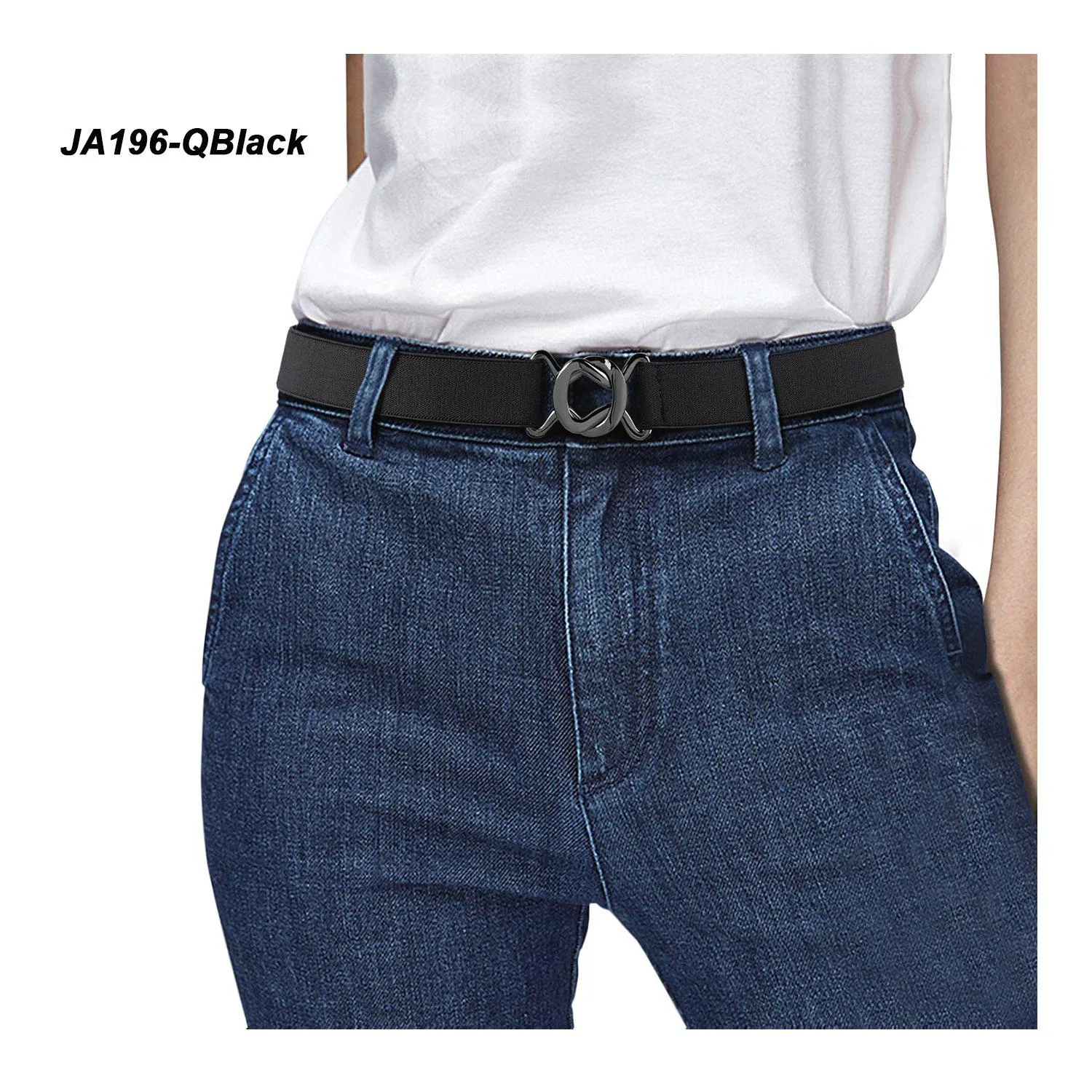 Womens Invisible Belt Comfortable Elastic Adjustable No Show Web Belt Metal Buckle Belt For Men By JASGOOD