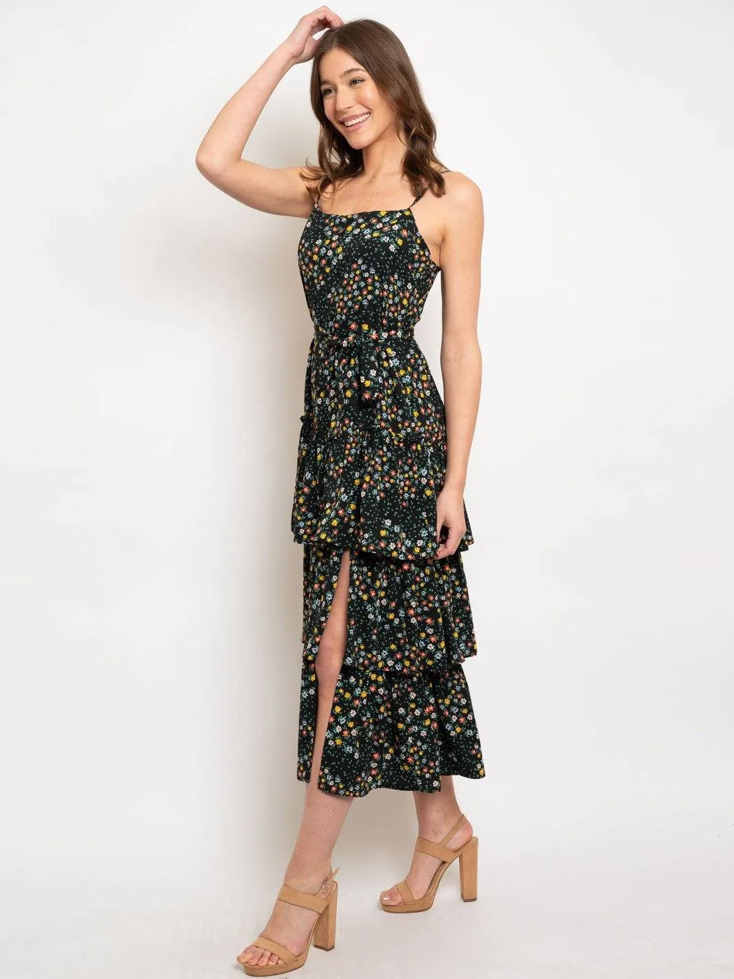 WOMEN'S SHARPPY MAXI RUFFLE DRESS